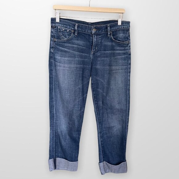 Citizens of Humanity Dani Cropped Straight Leg Cuffed Medium Wash Size 28 - Picture 3 of 10